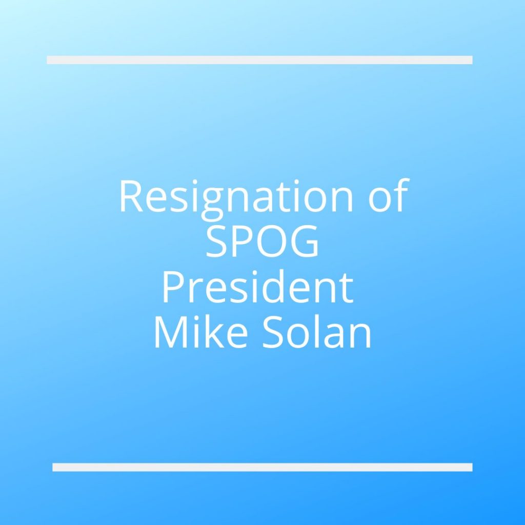 Resignation of Mike Solan